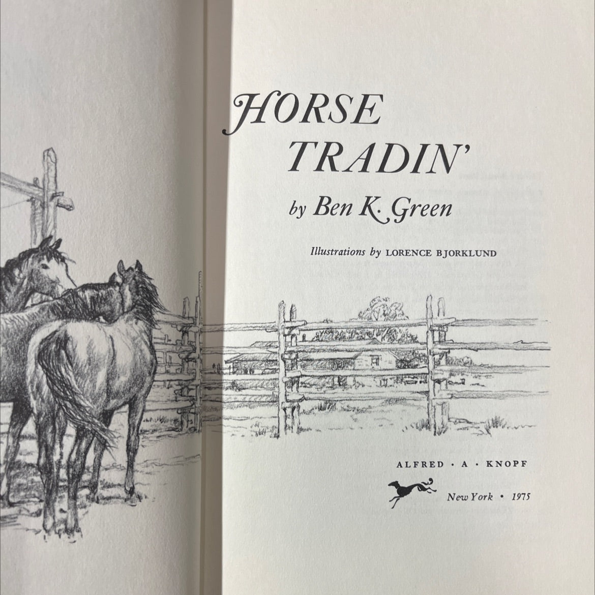 horse tradin' book, by Ben K. Green, 1975 Hardcover image 2