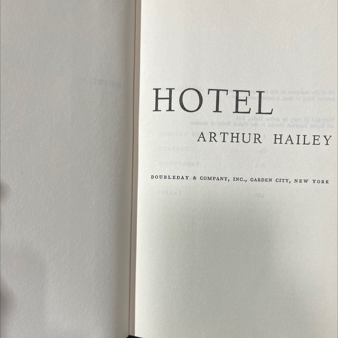 hotel arthur hailey book, by Arthur Hailey, 1965 Hardcover image 2