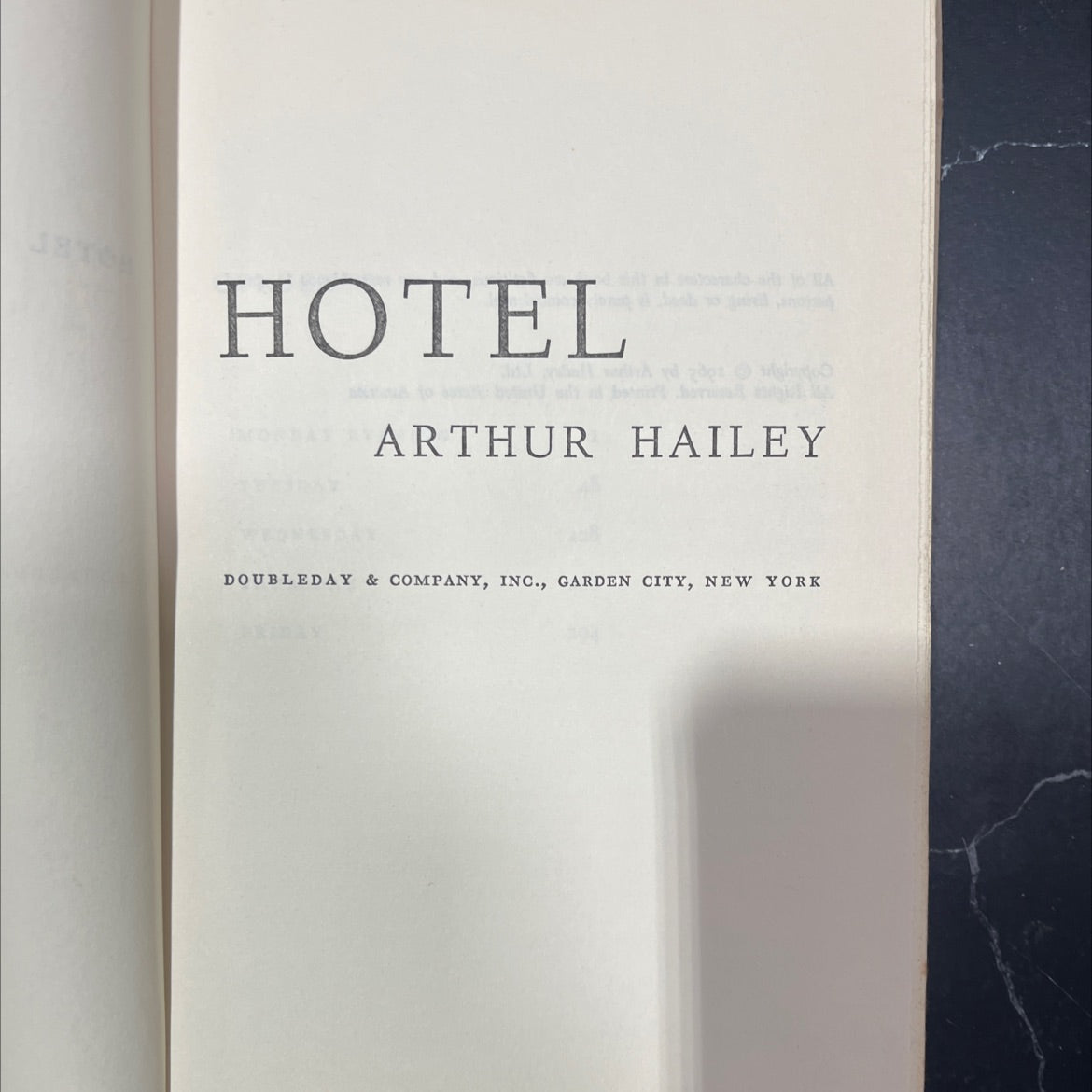 hotel book, by arthur hailey, 1965 Hardcover image 2