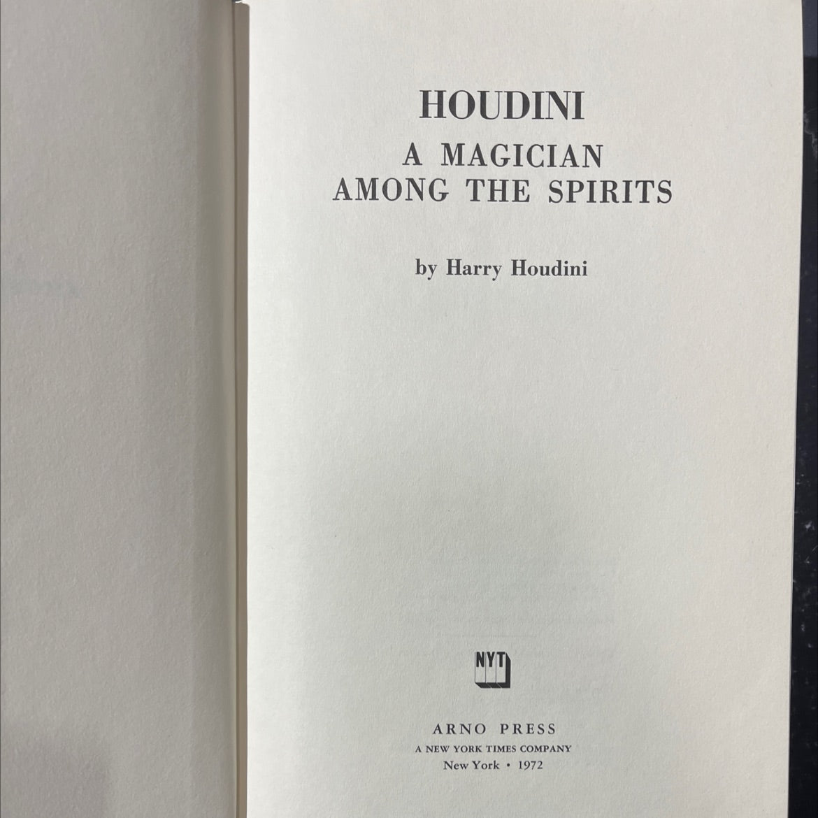 houdini a magician among the spirits book, by Harry Houdini, 1972 Hardcover image 2
