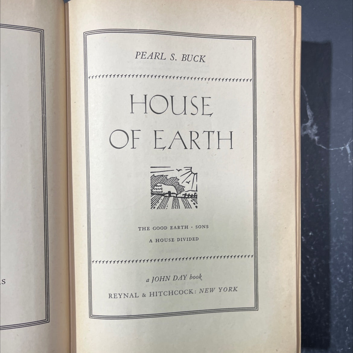 house of earth book, by pearl s. buck, 1935 Hardcover image 2