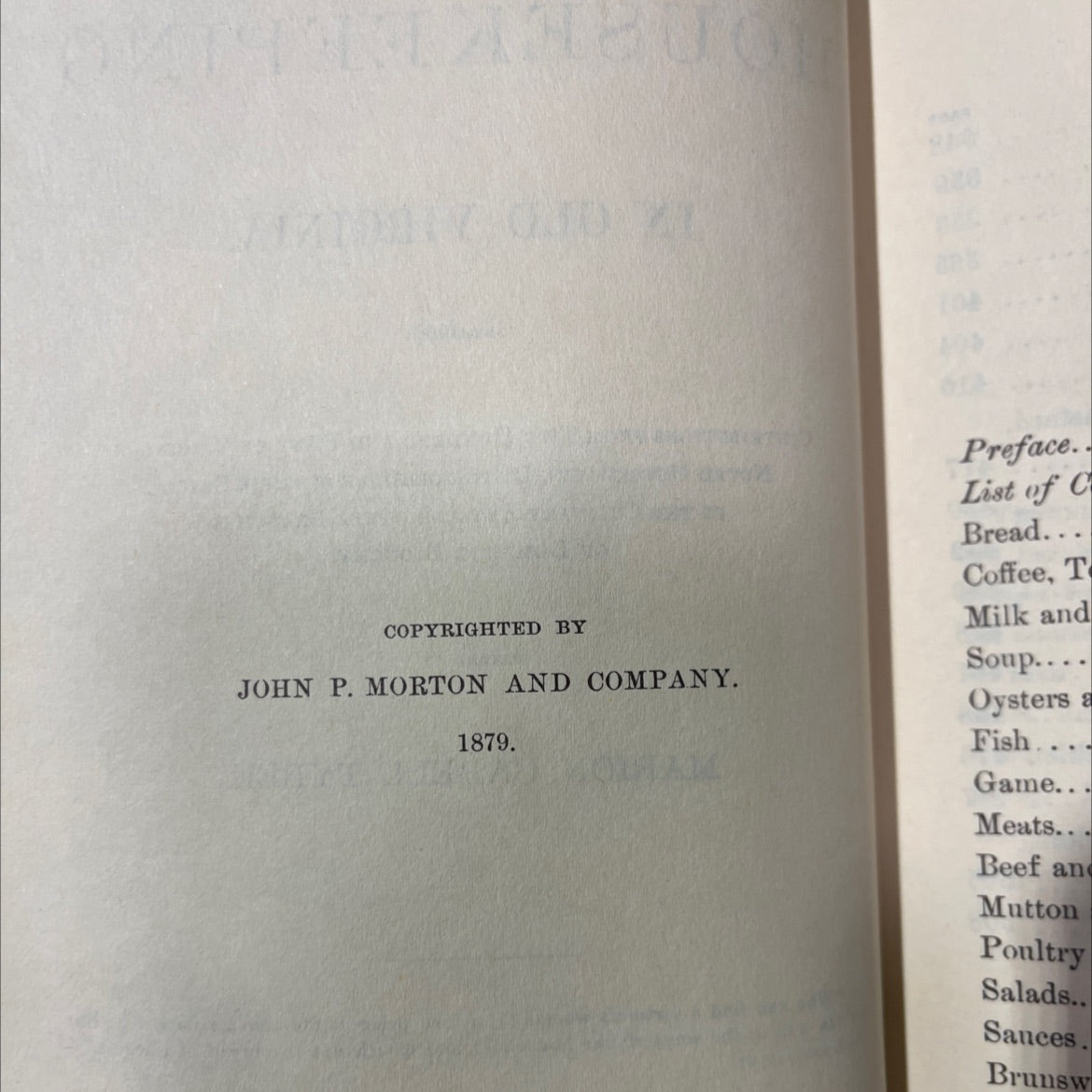 housekeeping in old virginia book, by marion cabell tyree, 1879 Hardcover image 4