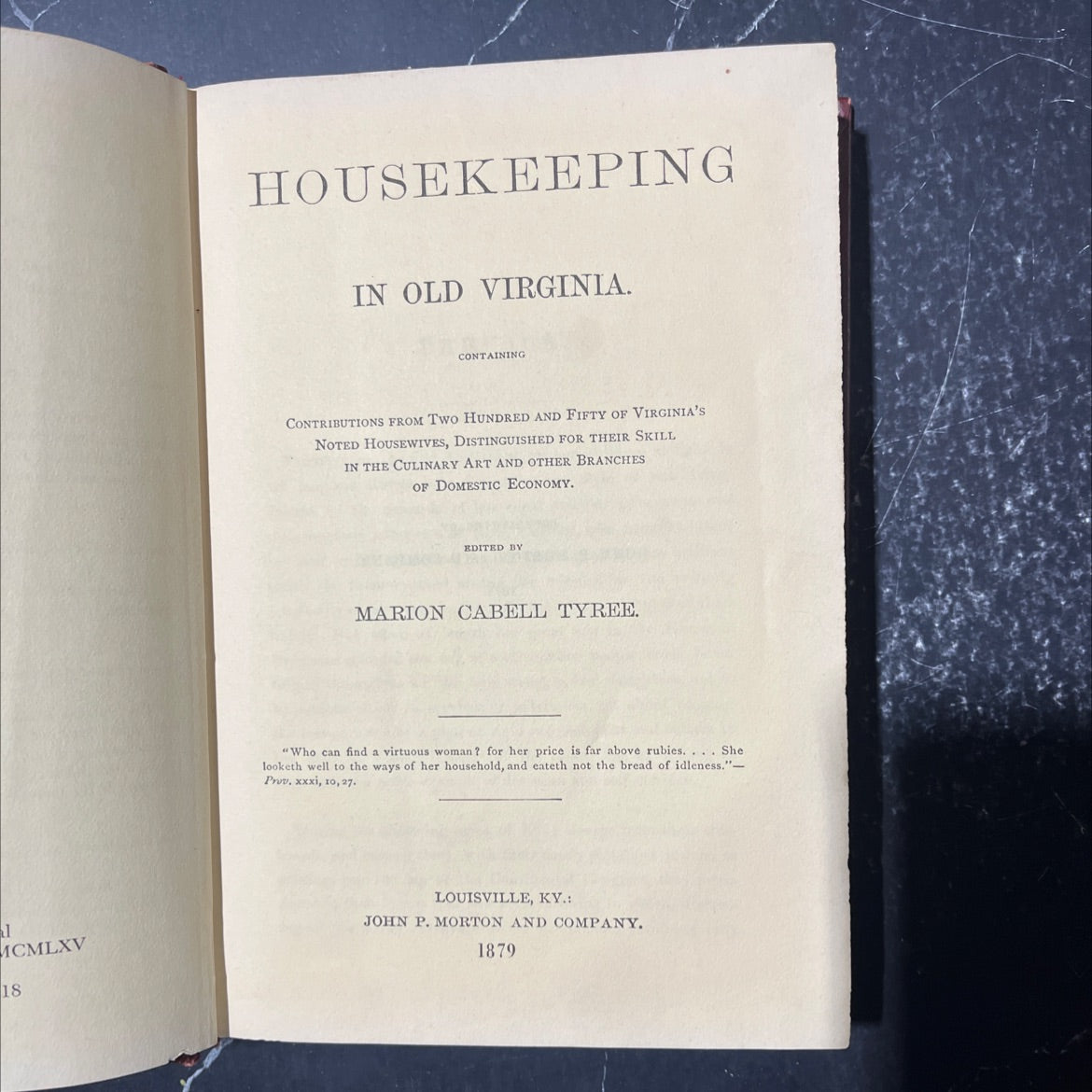 housekeeping in old virginia book, by marion cabell tyree, 1979 Hardcover image 2