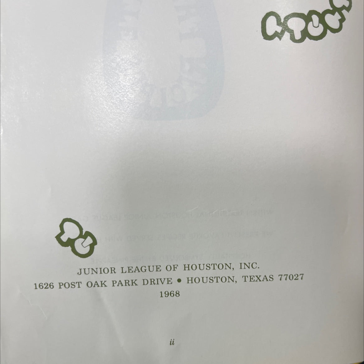 houston junior league cook book book, by junior league of houston, inc., 1968 Hardcover image 3