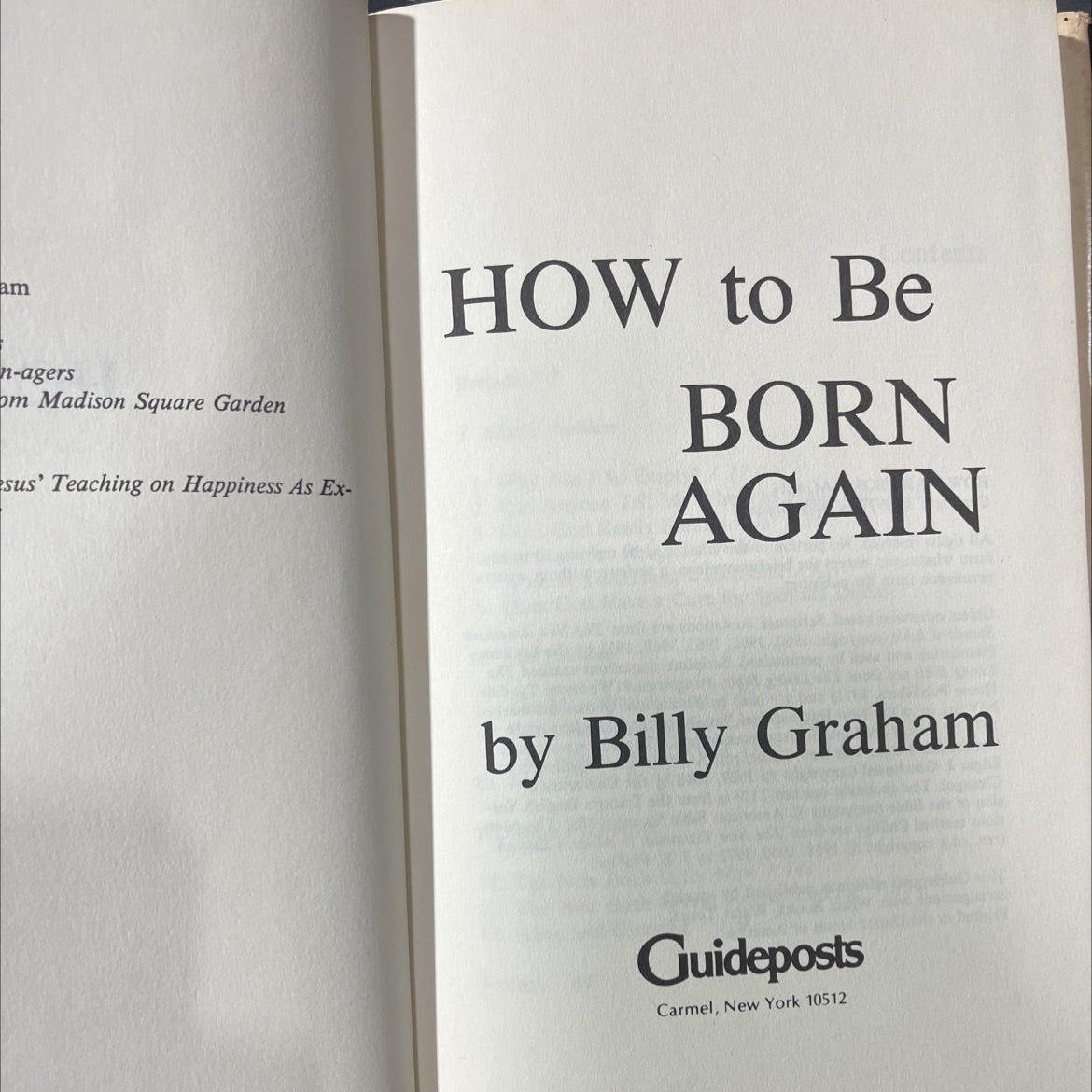 how to be born again book, by Billy Graham, 1977 Hardcover image 2