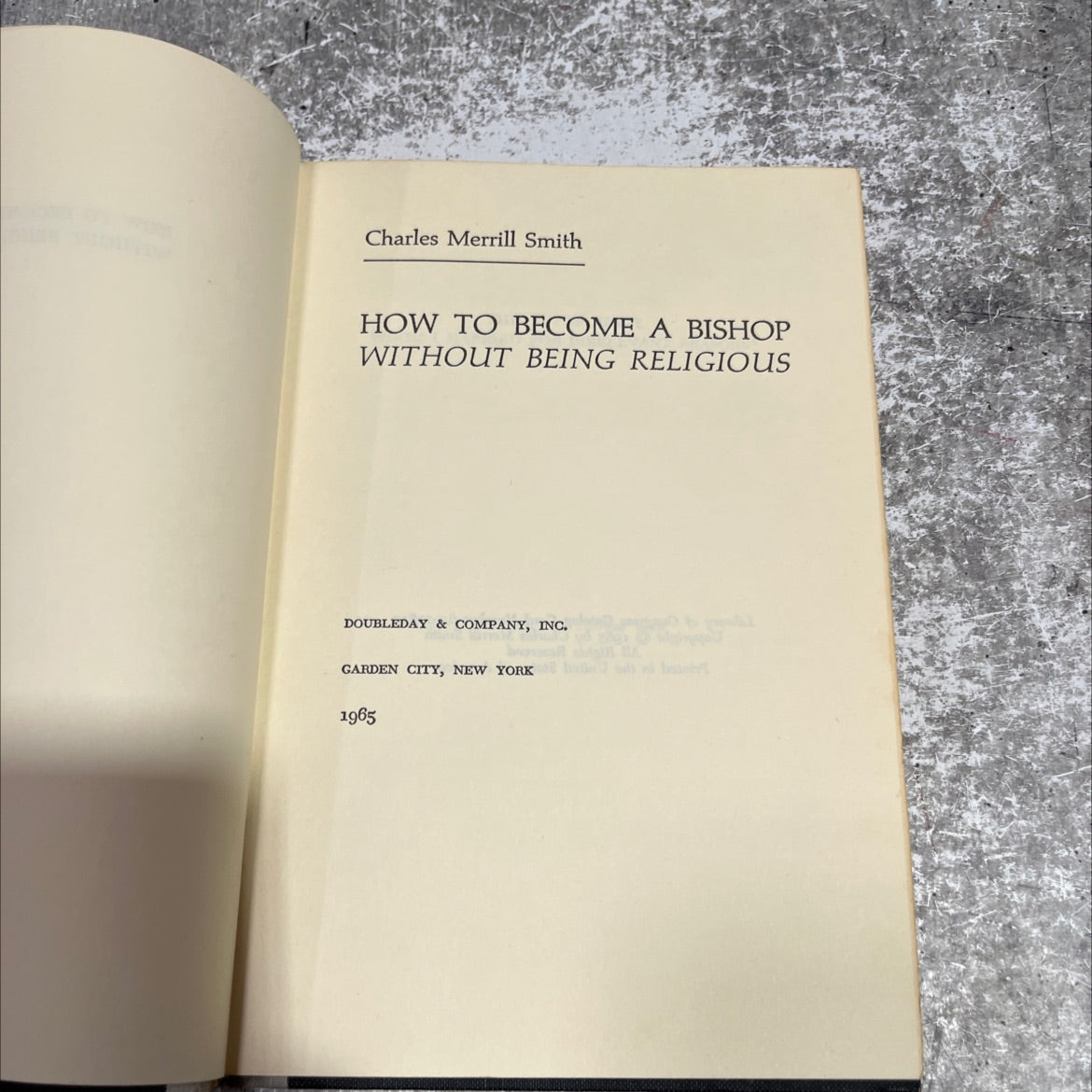 how to become a bishop without being religious book, by Charles Merrill Smith, 1965 Hardcover image 2