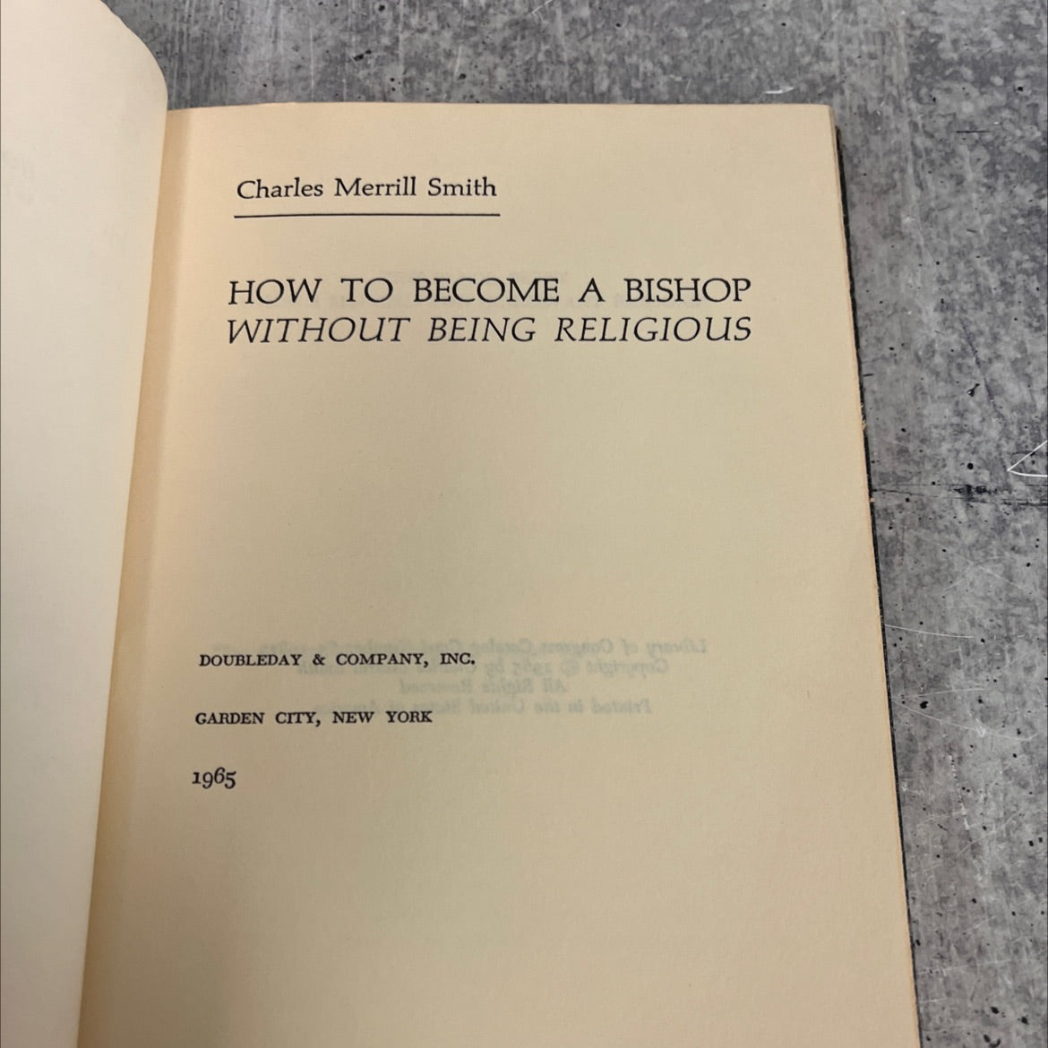 how to become a bishop without being religious book, by Charles Merrill Smith, 1965 Hardcover image 2