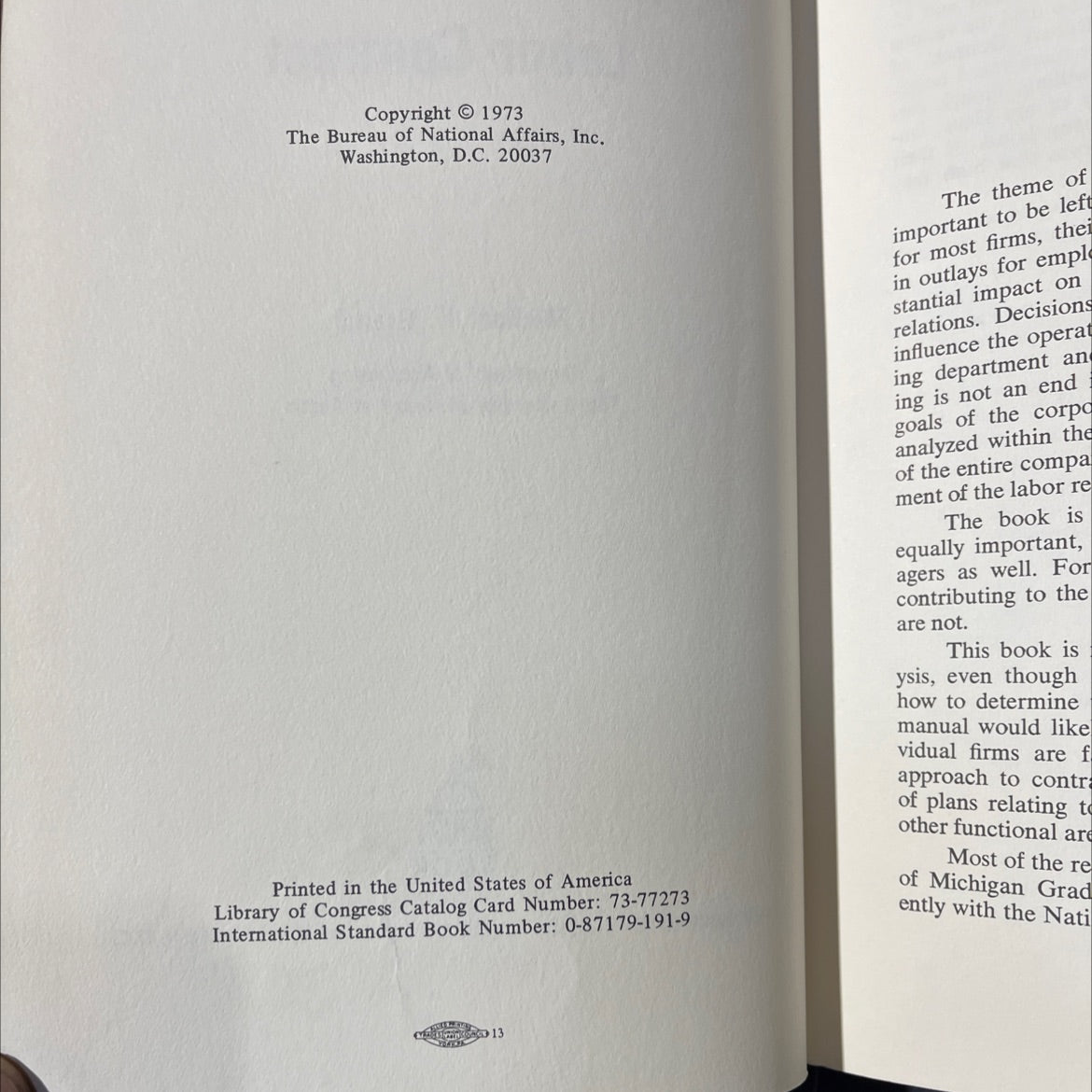 how to cost your labor contract book, by michael h. granof, 1973 Hardcover image 3