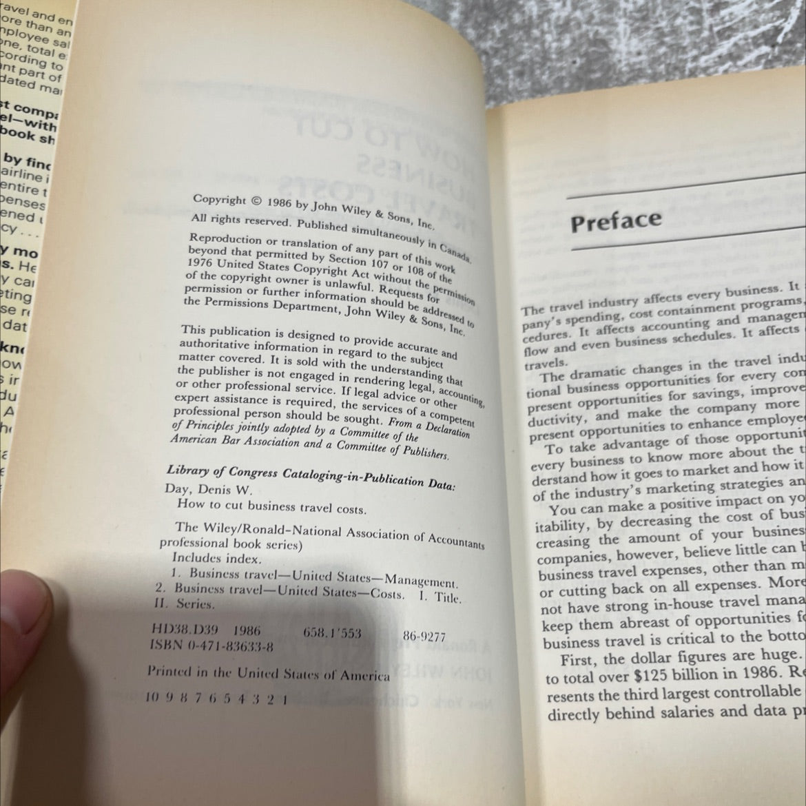 how to cut business travel costs book, by Denis W. Day, 1986 Hardcover image 3