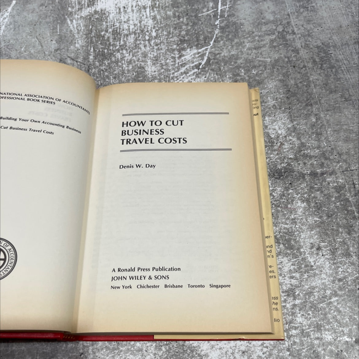 how to cut business travel costs book, by Denis W. Day, 1986 Hardcover image 2