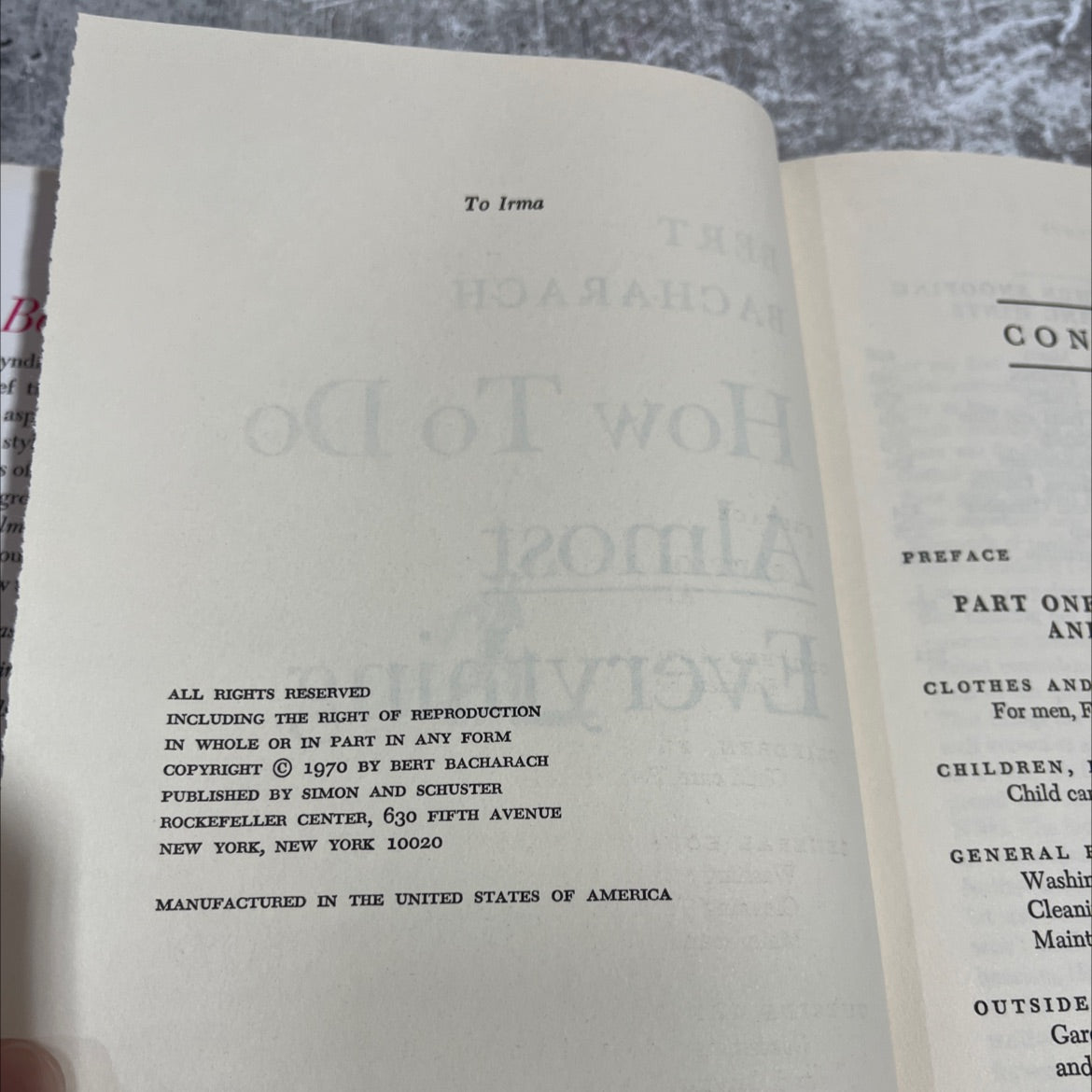 how to do almost everything book, by bert bacharach, 1970 Hardcover image 3