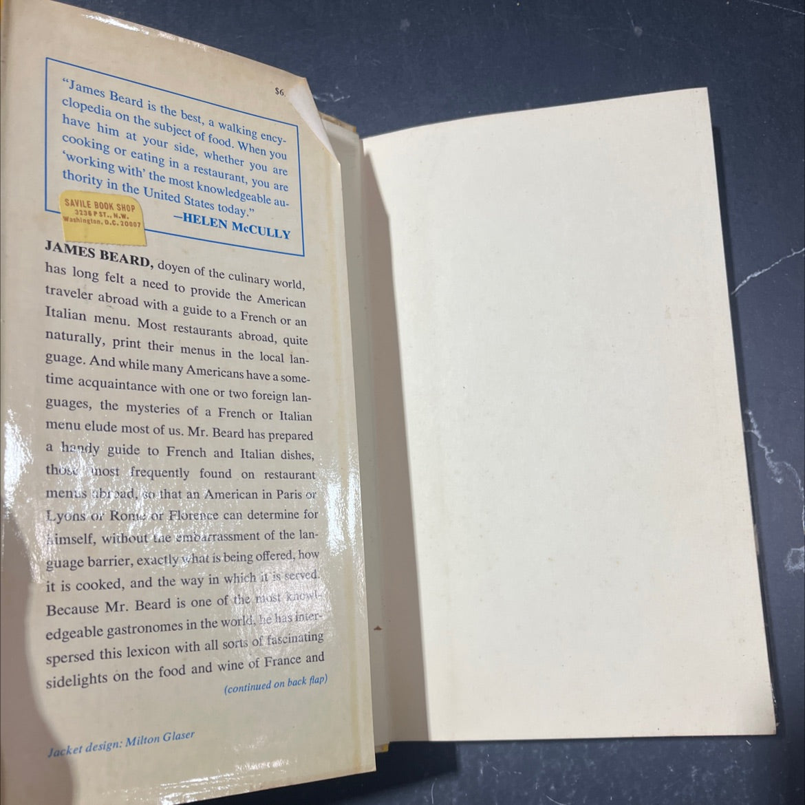 how to eat (and drink) your way through a french (or italian) menu book, by james beard, 1971 Hardcover, First Edition, image 4