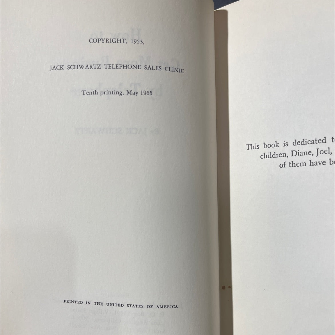 how to get more business by telephone book, by jack schwartz, 1965 Hardcover image 3