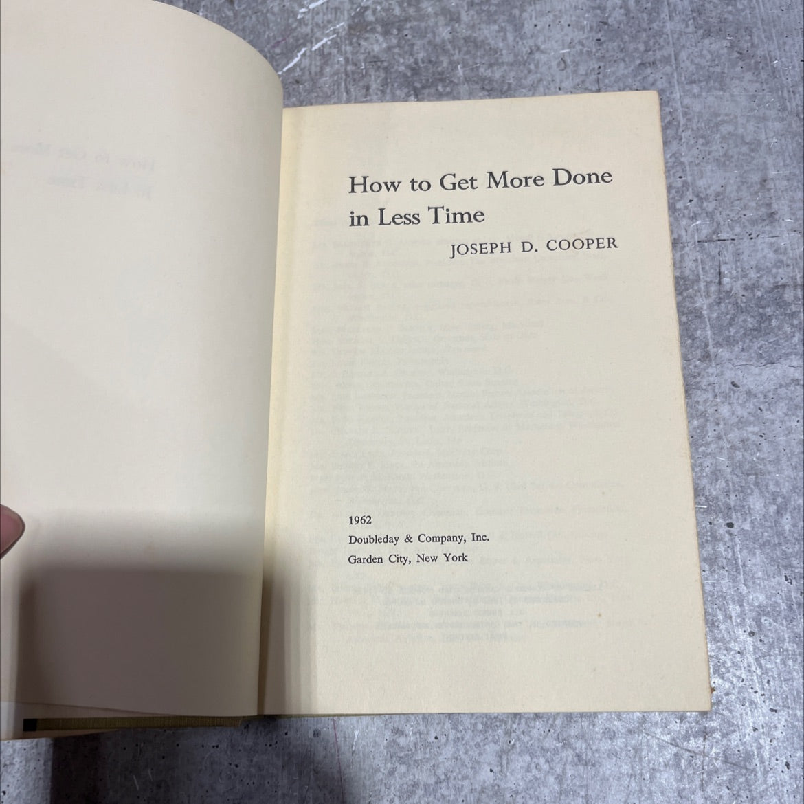 how to get more done in less time book, by joseph d. cooper, 1962 Hardcover image 2