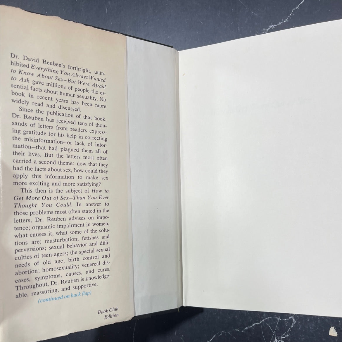 how to get more out of sex than you ever thought you could book, by david reuben, m.d., 1974 Hardcover image 4