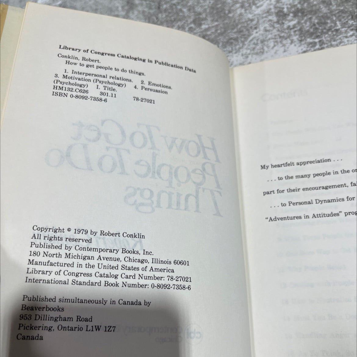 how to get people to do things book, by robert conklin, 1979 Hardcover image 3