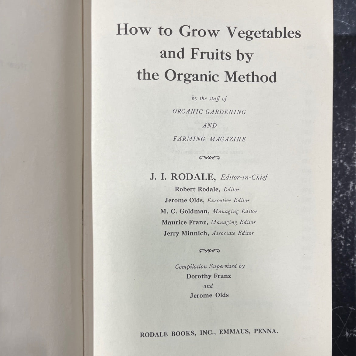 how to grow vegetables and fruits by the organic method book, by staff of organic gardening and a farming magazine, image 2