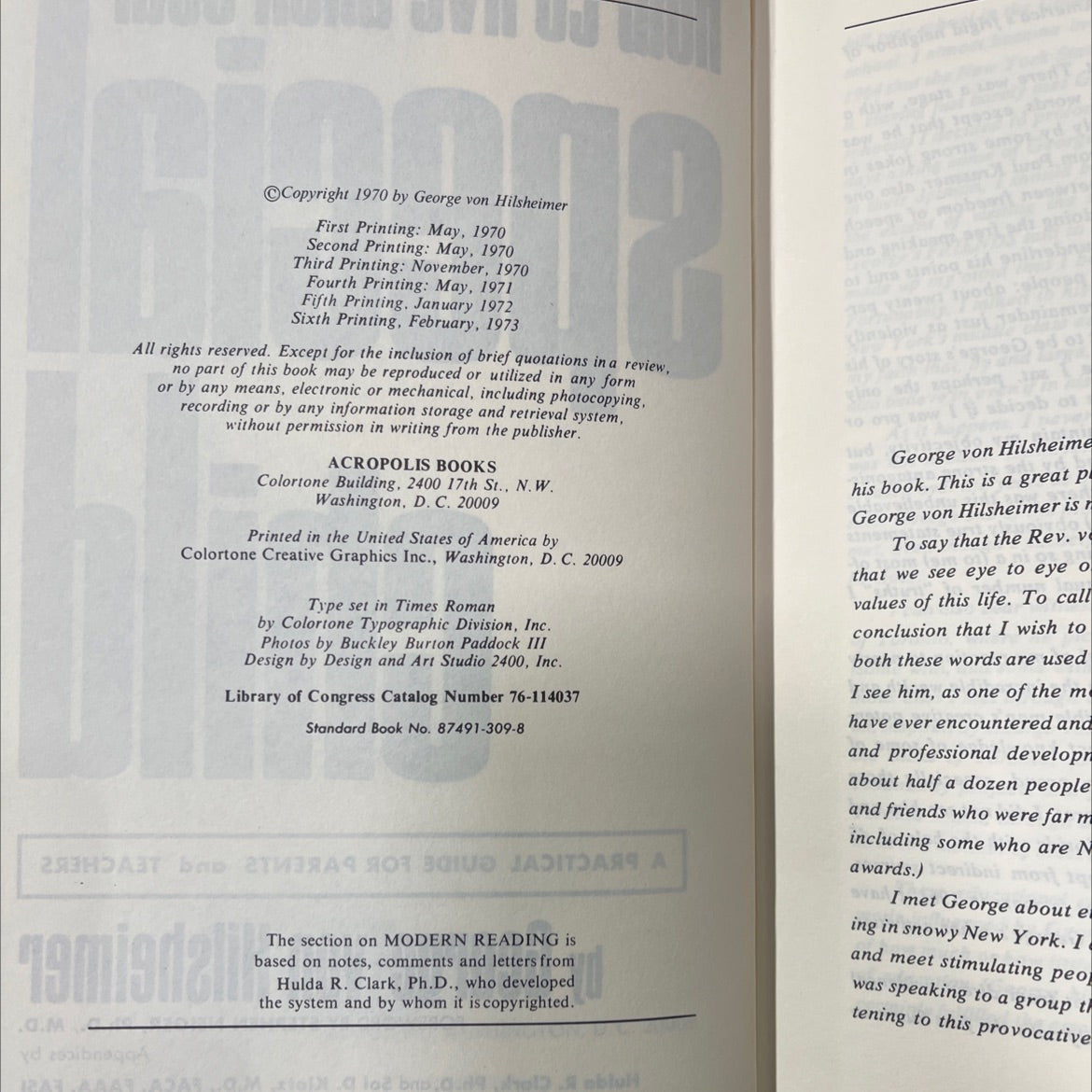 how to live with your special ubosed dood zido child book, by George von Hilsheimer, 1973 Hardcover image 3