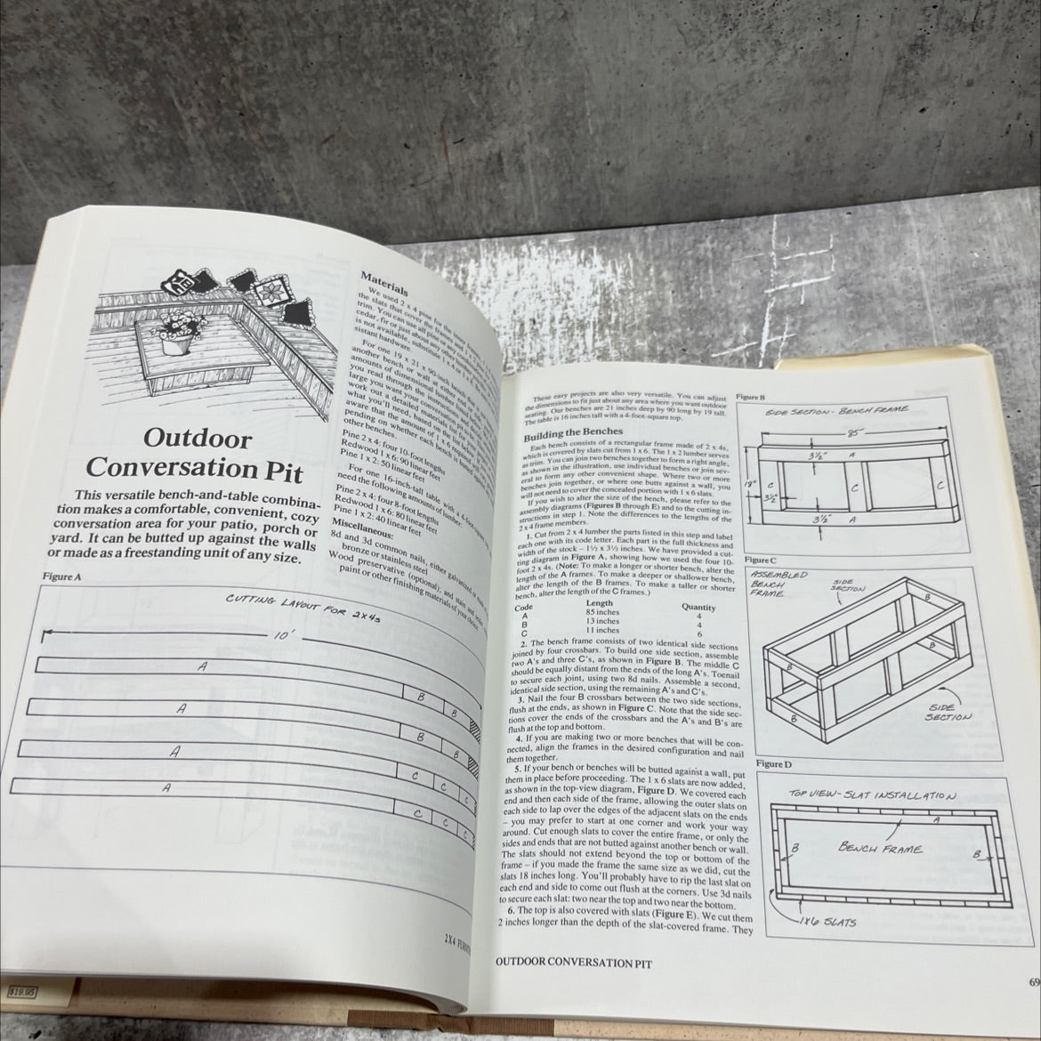 how to make 2x4 furniture for indoors and outdoors book, by The Family Workshop, 1987 Hardcover image 4