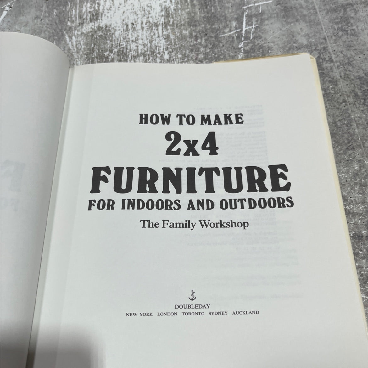 how to make 2x4 furniture for indoors and outdoors book, by The Family Workshop, 1987 Hardcover image 2