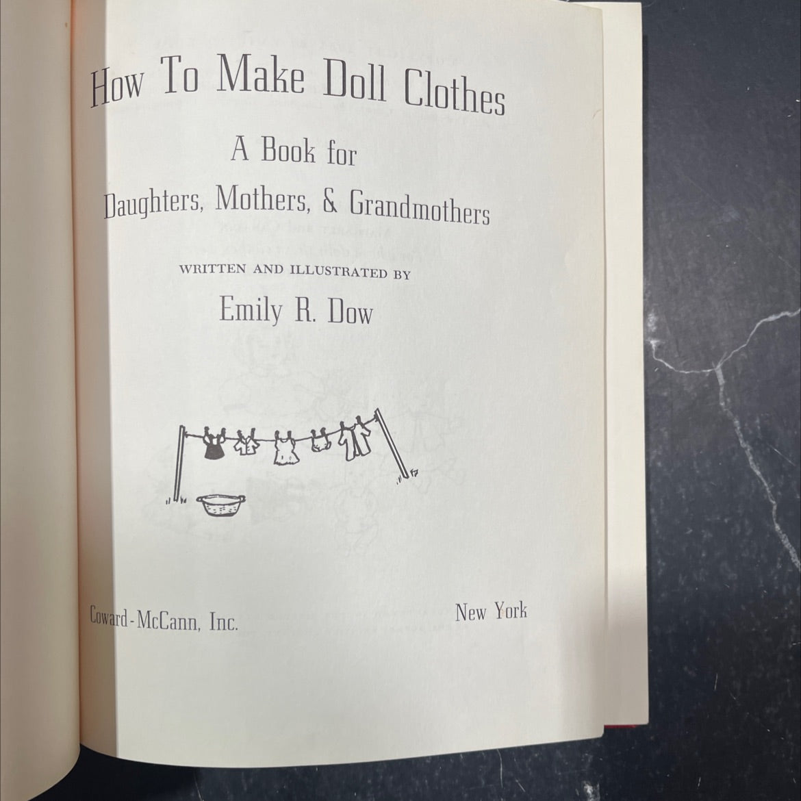 how to make doll clothes a book for daughters, mothers, & grandmothers book, by Emily R. Dow, 1953 Hardcover image 2