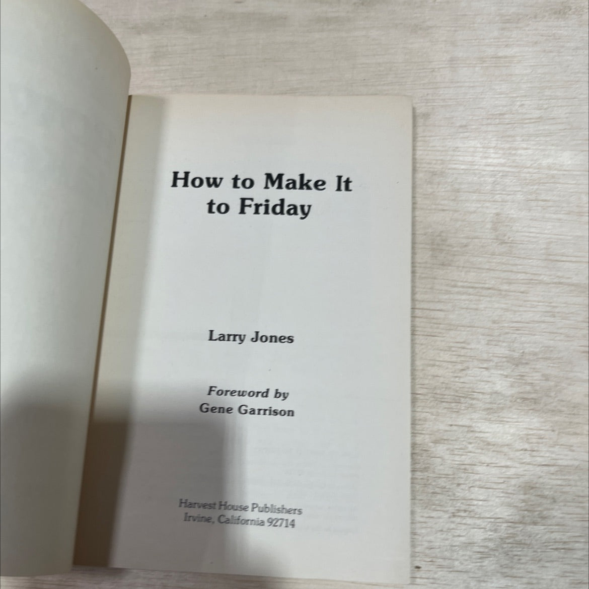 how to make it to friday book, by larry jones, 1980 Paperback image 2