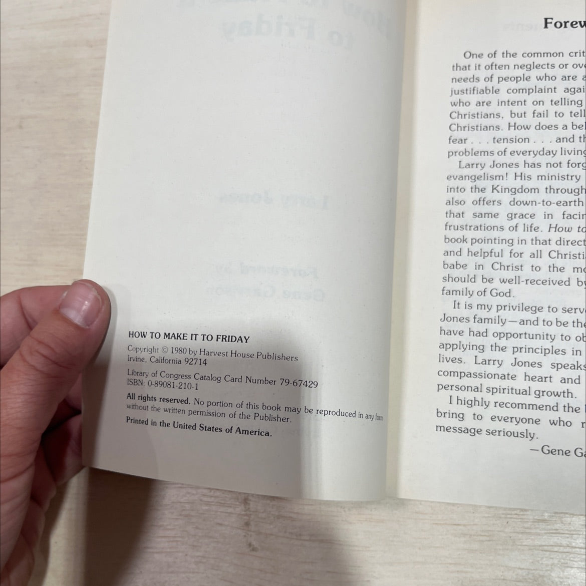 how to make it to friday book, by larry jones, 1980 Paperback image 3