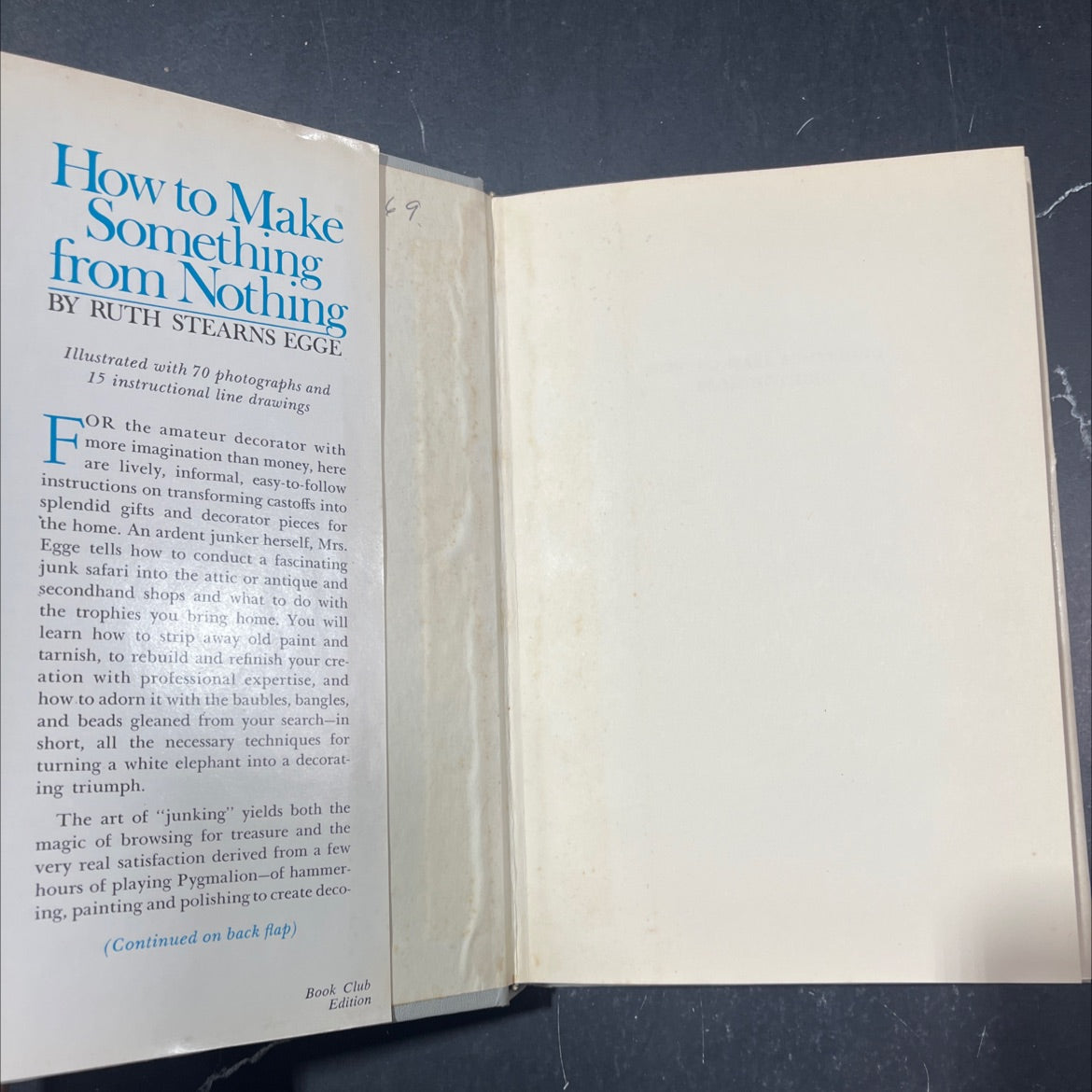 how to make something from nothing book, by ruth stearns egge, 1968 Hardcover image 4