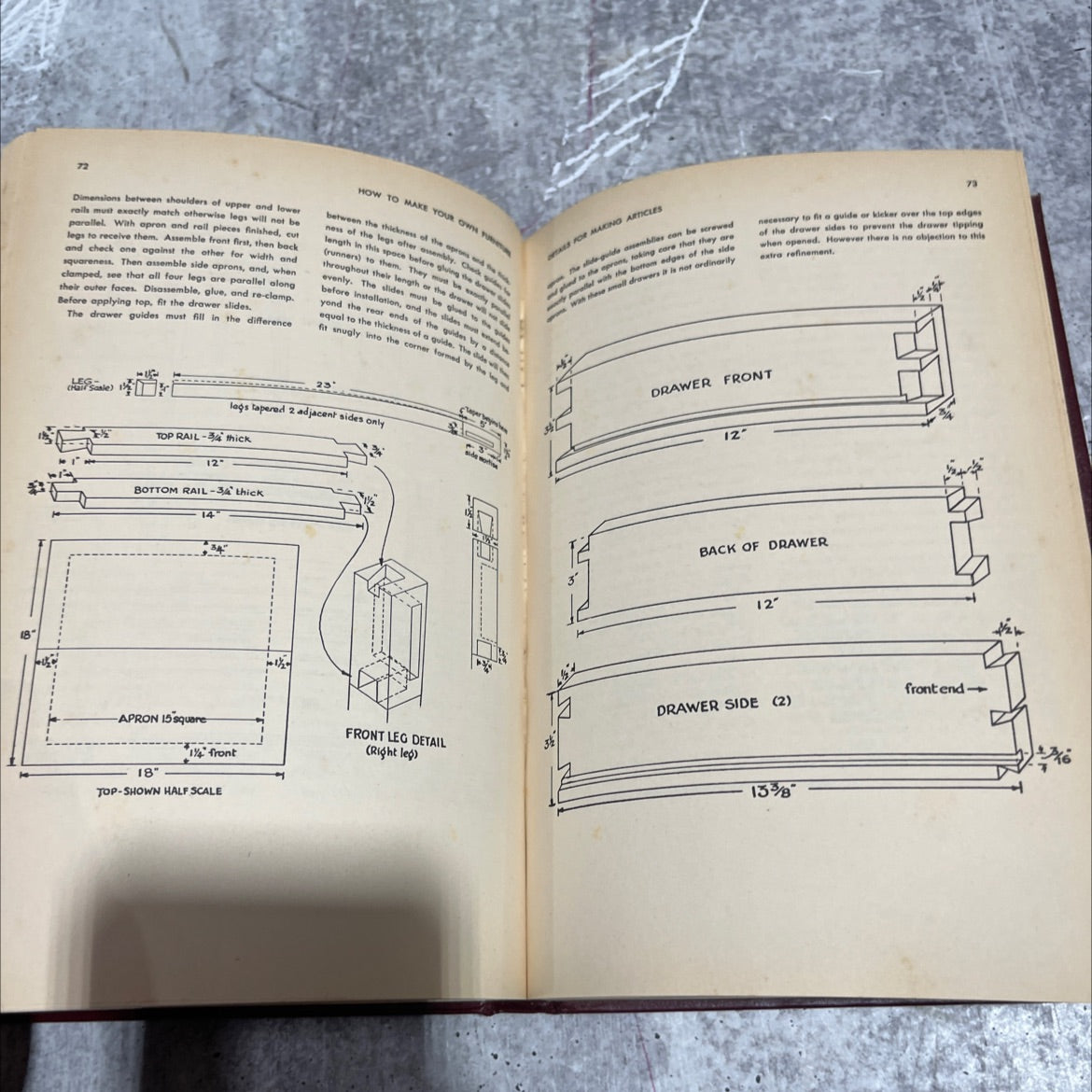 how to make your own furniture book, by henry lionel williams, 1951 Hardcover image 4