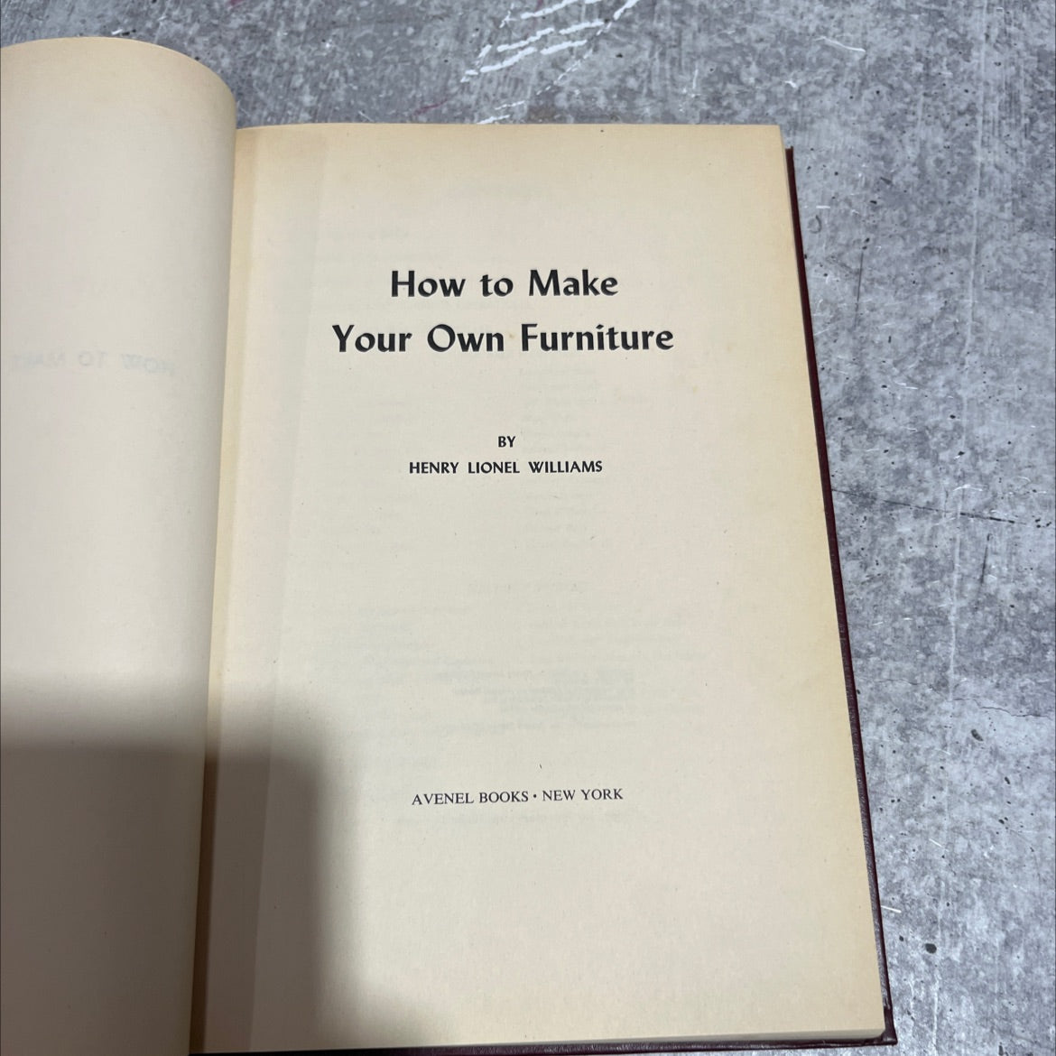 how to make your own furniture book, by henry lionel williams, 1951 Hardcover image 2