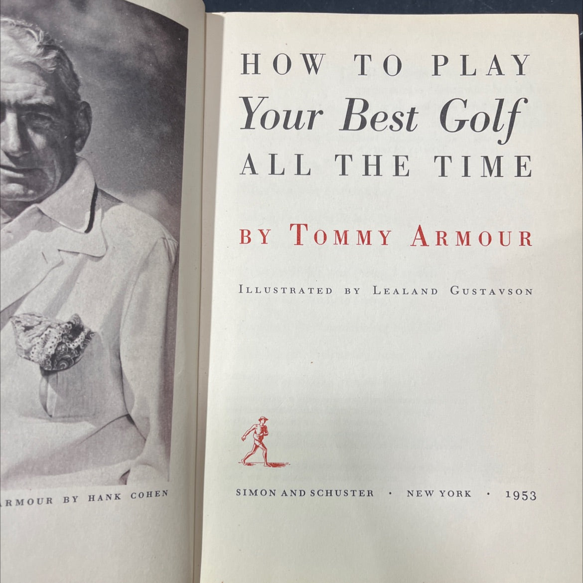 how to play your best golf all the time book, by tommy armour, 1953 Hardcover image 2