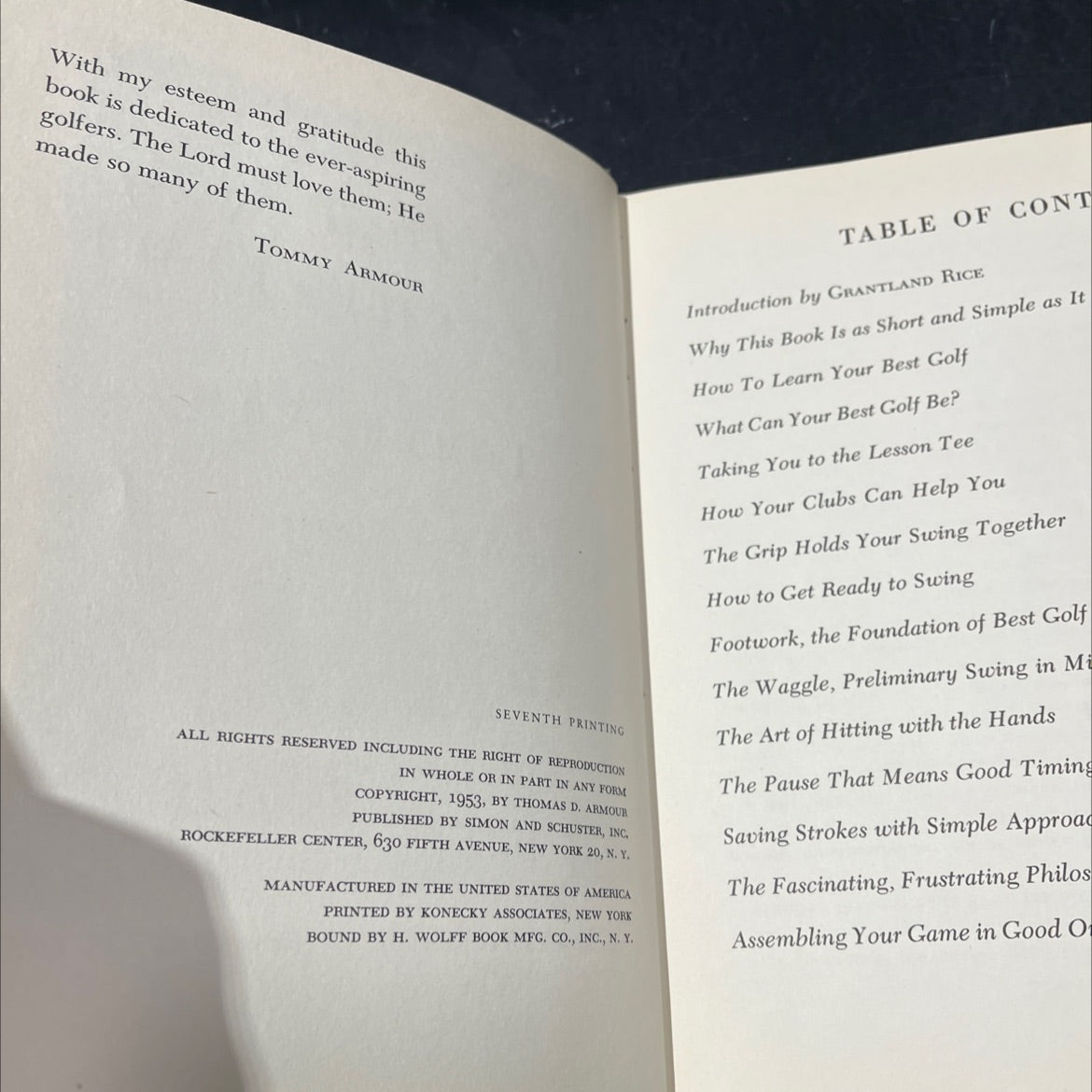 how to play your best golf all the time book, by tommy armour, 1953 Hardcover image 3