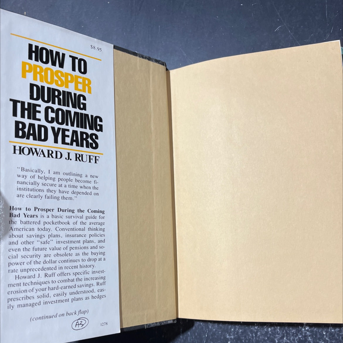 how to prosper during the coming bad years book, by howard j. ruff, 1979 Hardcover image 4