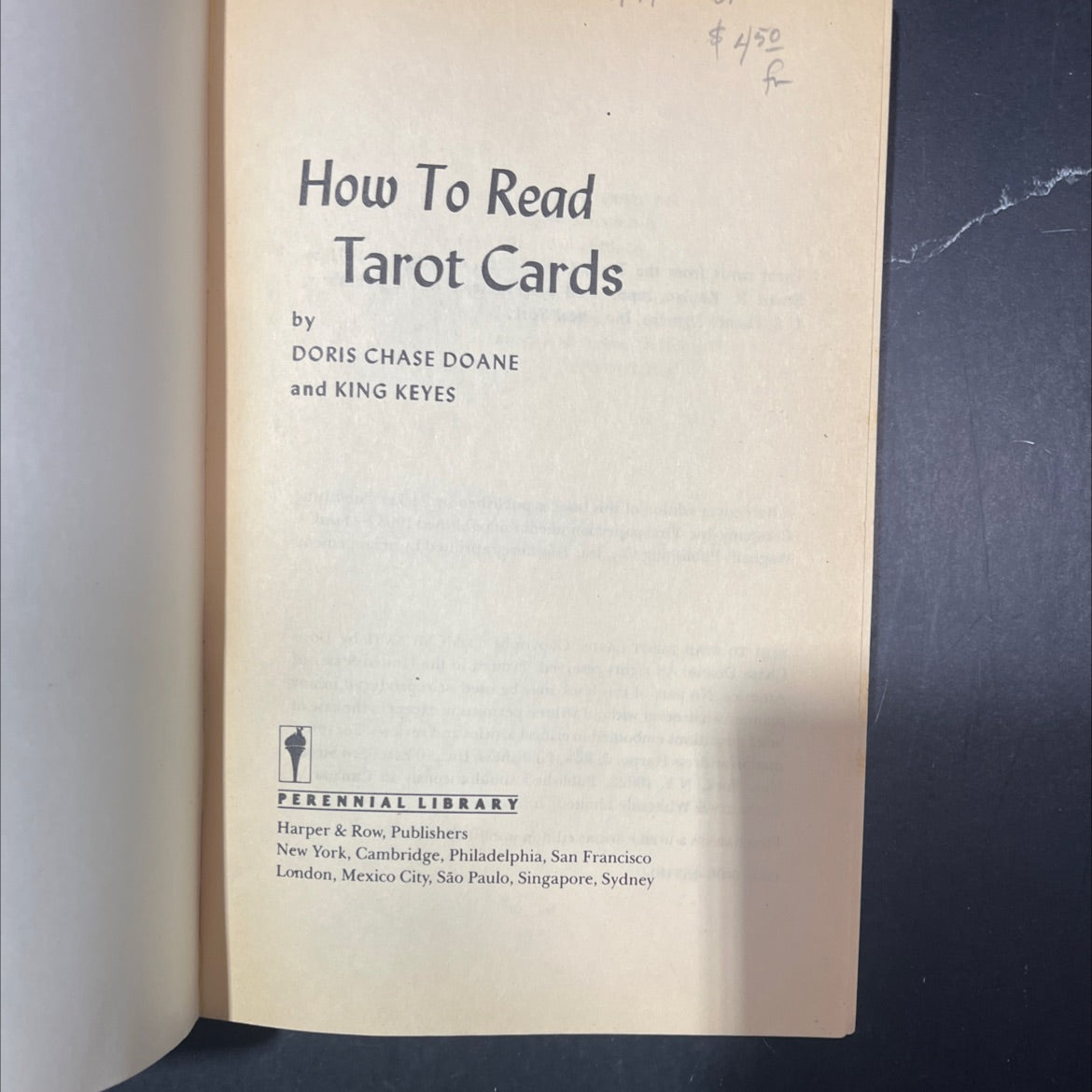 how to read tarot cards book, by doris chase doane, 1979 Paperback image 2