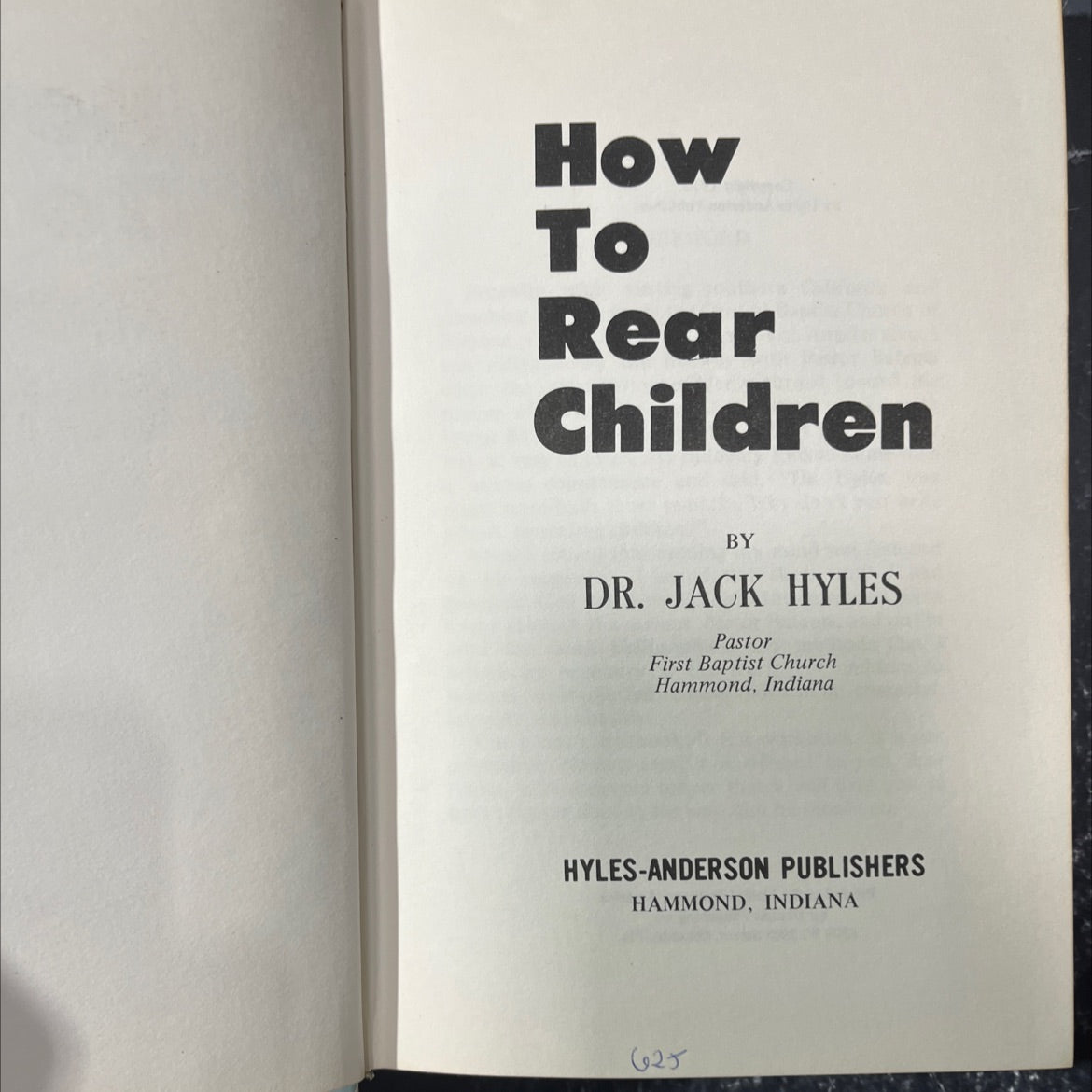 how to rear children book, by dr. jack hyles, 1972 Hardcover image 2