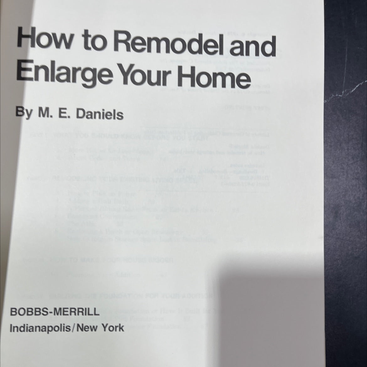 how to remodel and enlarge your home book, by M. E. Daniels, 1978 Hardcover, First Edition, Vintage image 2