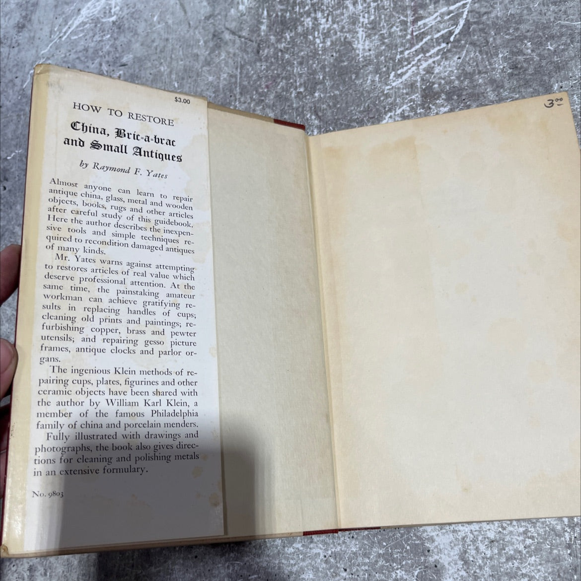 how to restore china, bric-a-brac and small antiques book, by raymond f. yates, 1953 Hardcover image 4