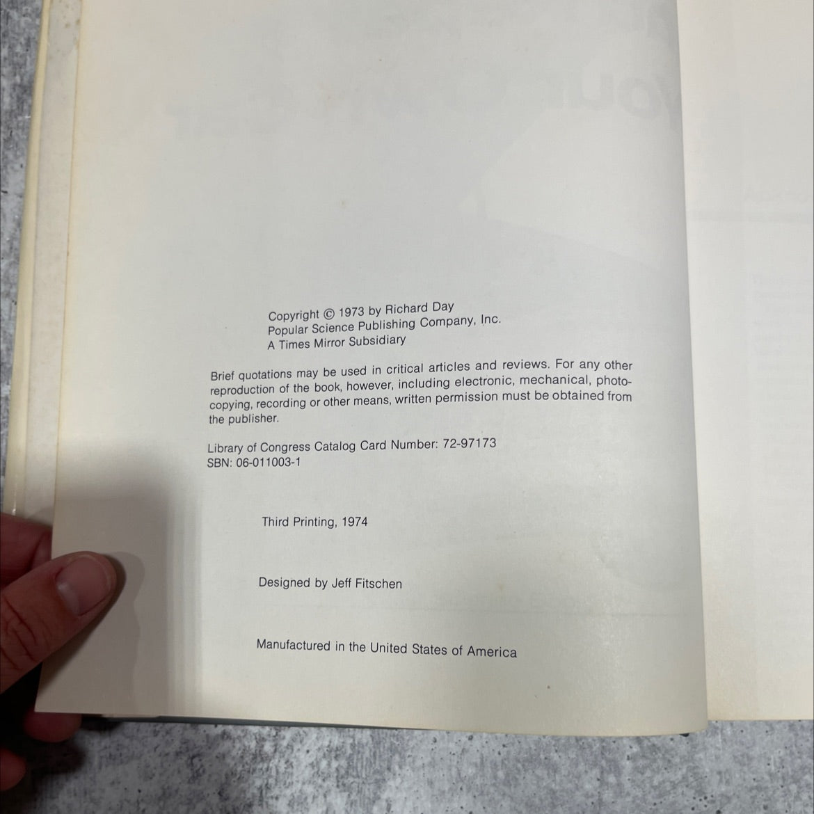 how to service a popular science book of world and repair your own car book, by Richard Day, 1973 Hardcover image 3