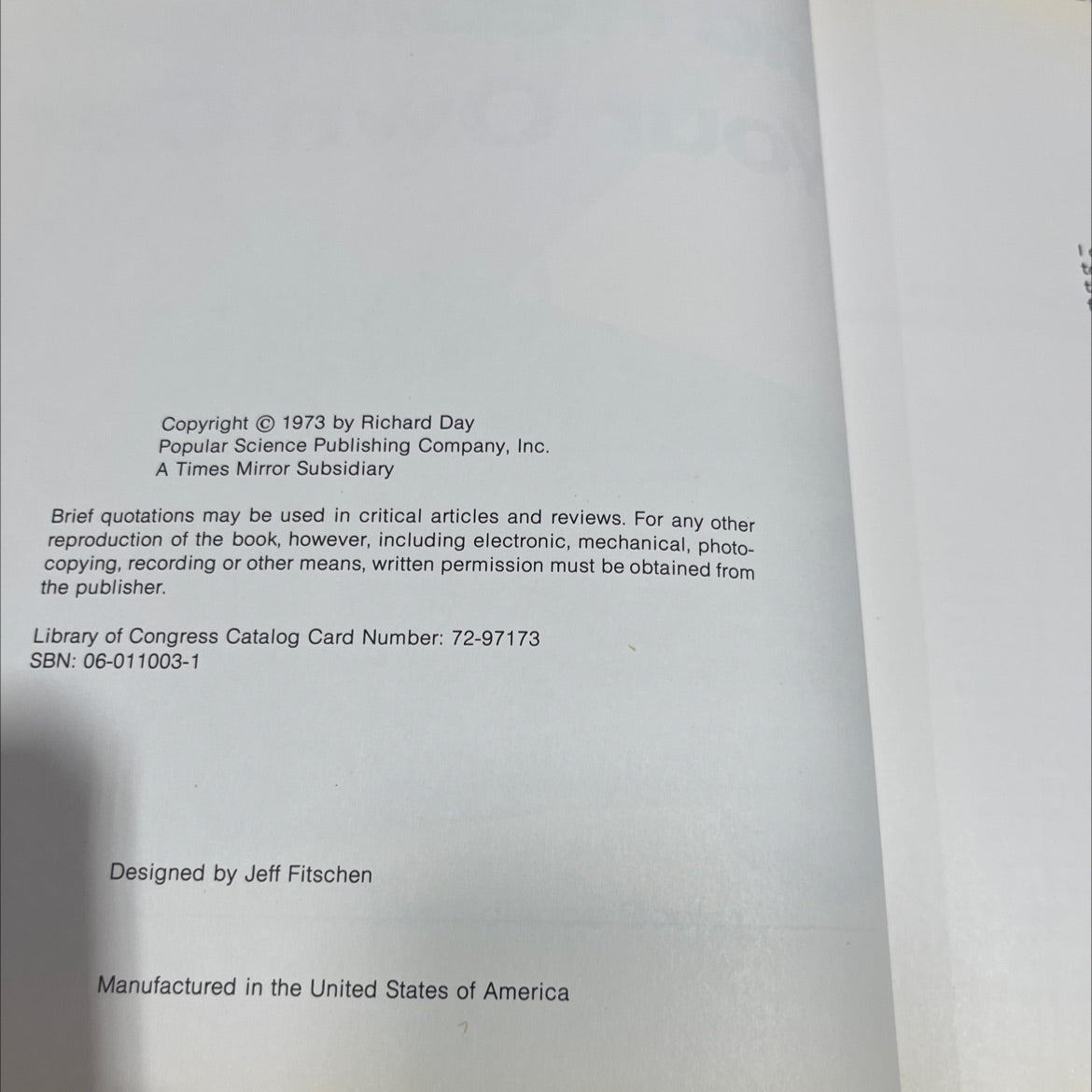 how to service and repair your own car book, by Richard Day, 1973 Hardcover image 3