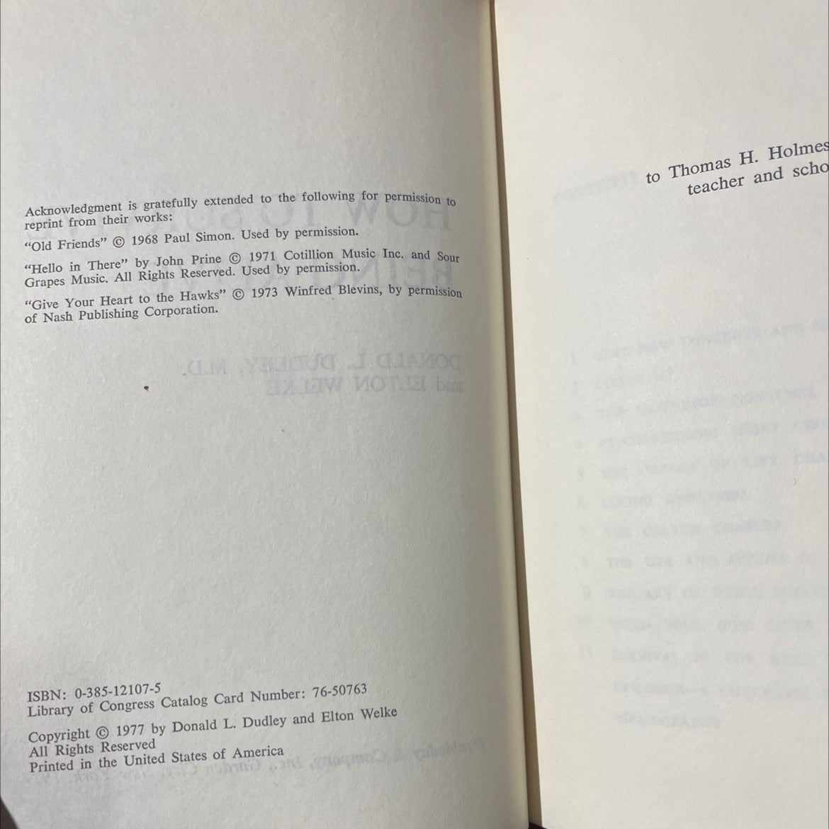 how to survive being alive book, by donald l. dudley, m.d. and elton welke, 1977 Hardcover image 3