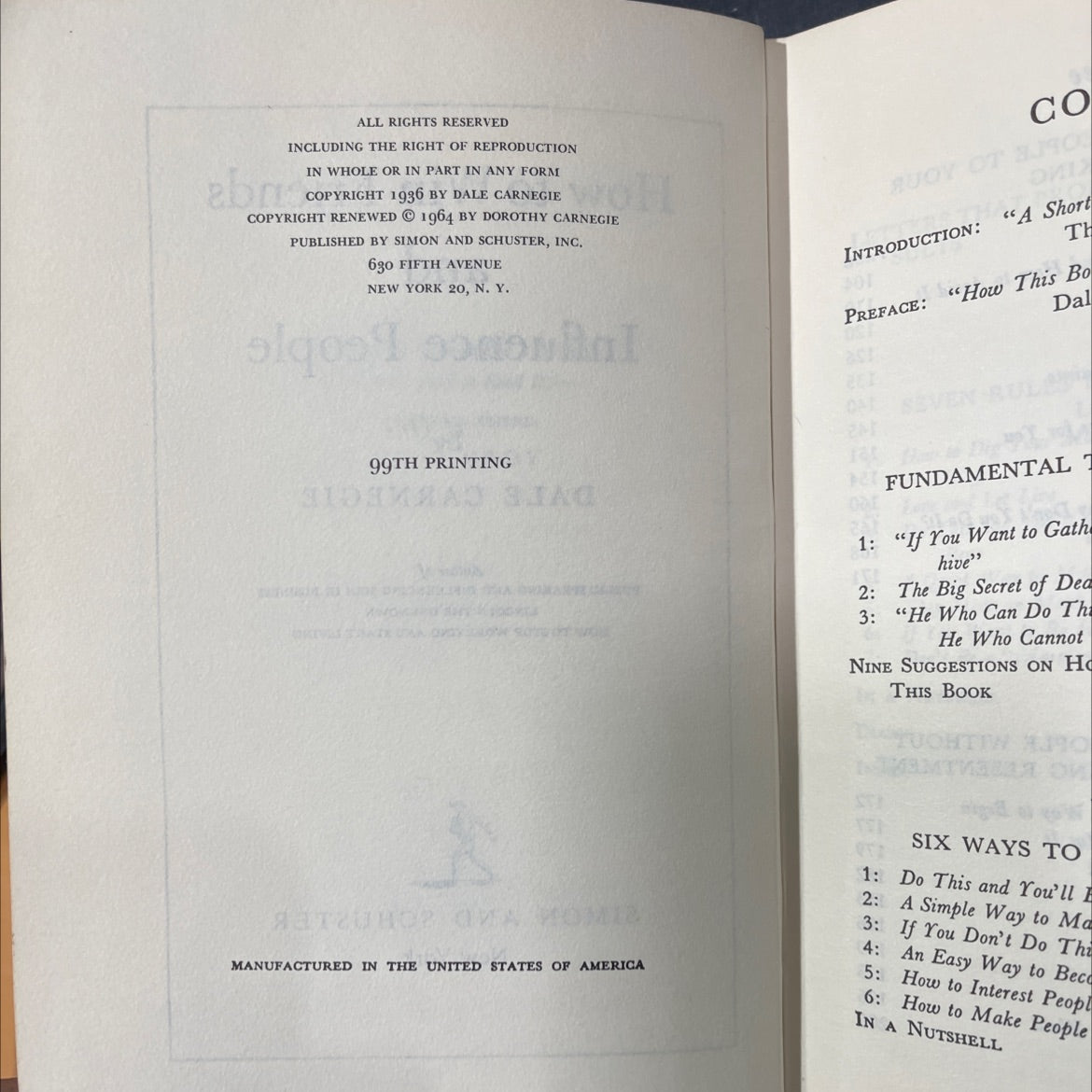 how to win friends and influence people book, by dale carnegie, 1964 Hardcover image 3