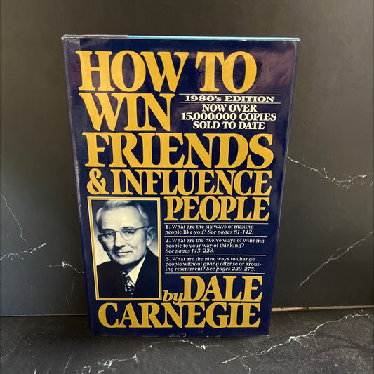 how to win friends and influence people book, by dale carnegie, 1981 Hardcover image 1