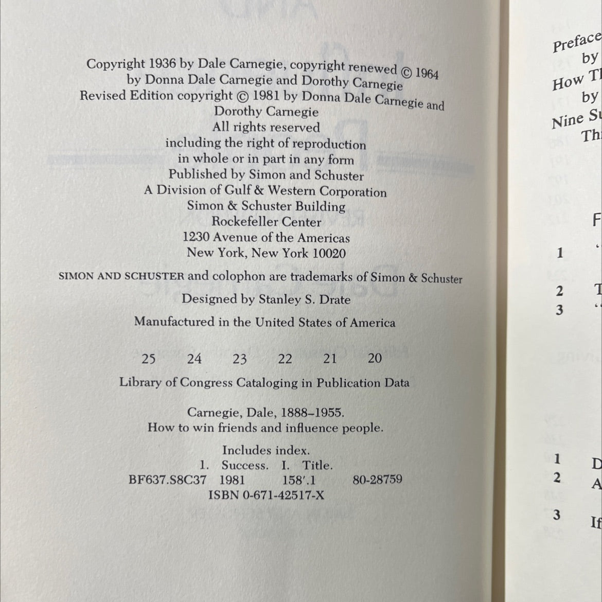 how to win friends and influence people book, by dale carnegie, 1981 Hardcover image 3