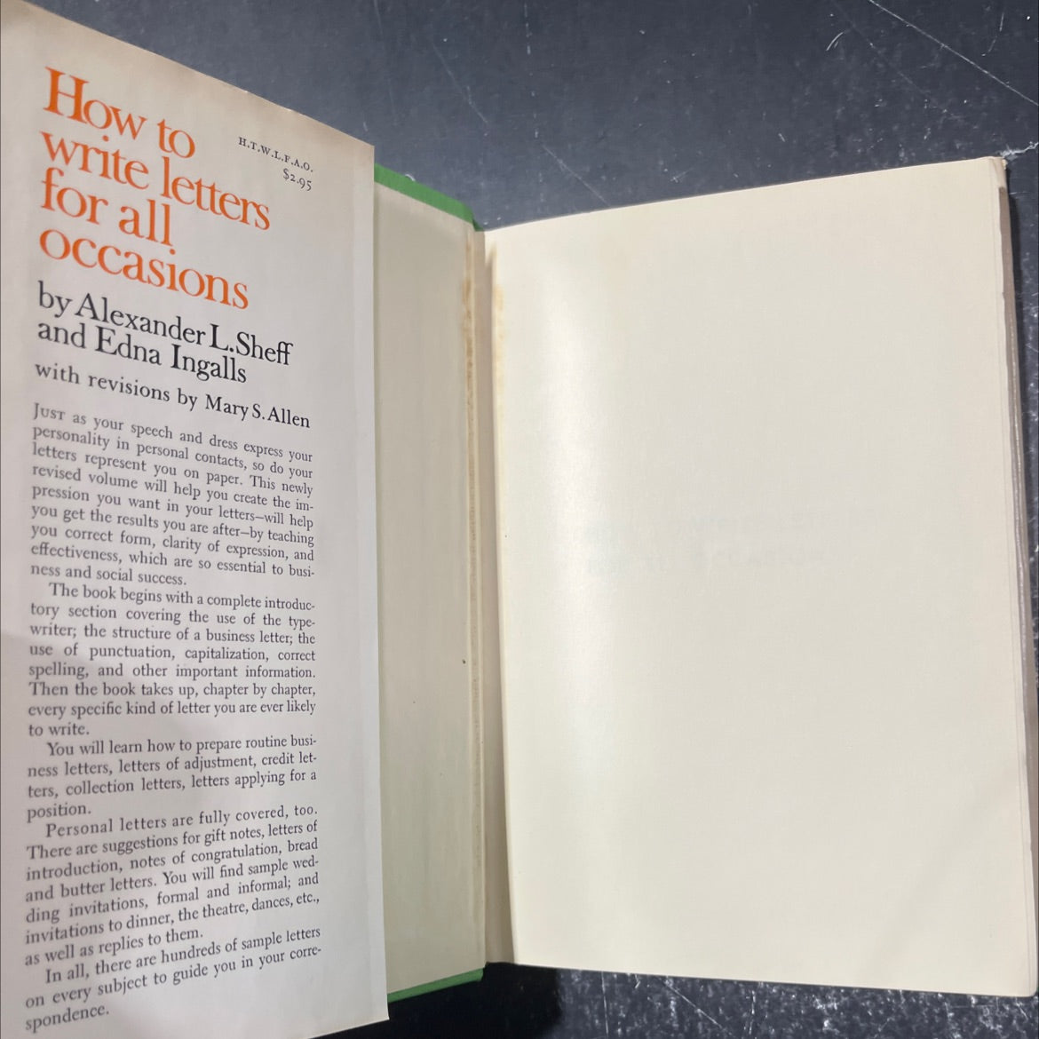 how to write letters for all occasions book, by mary s. allen, 1961 Hardcover image 4