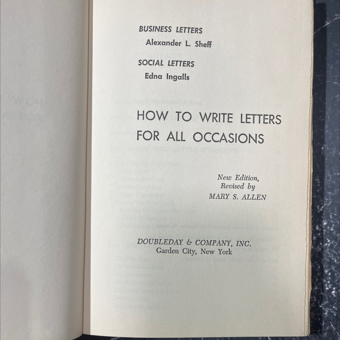 how to write letters for all occasions book, by mary s. allen, 1961 Hardcover image 2