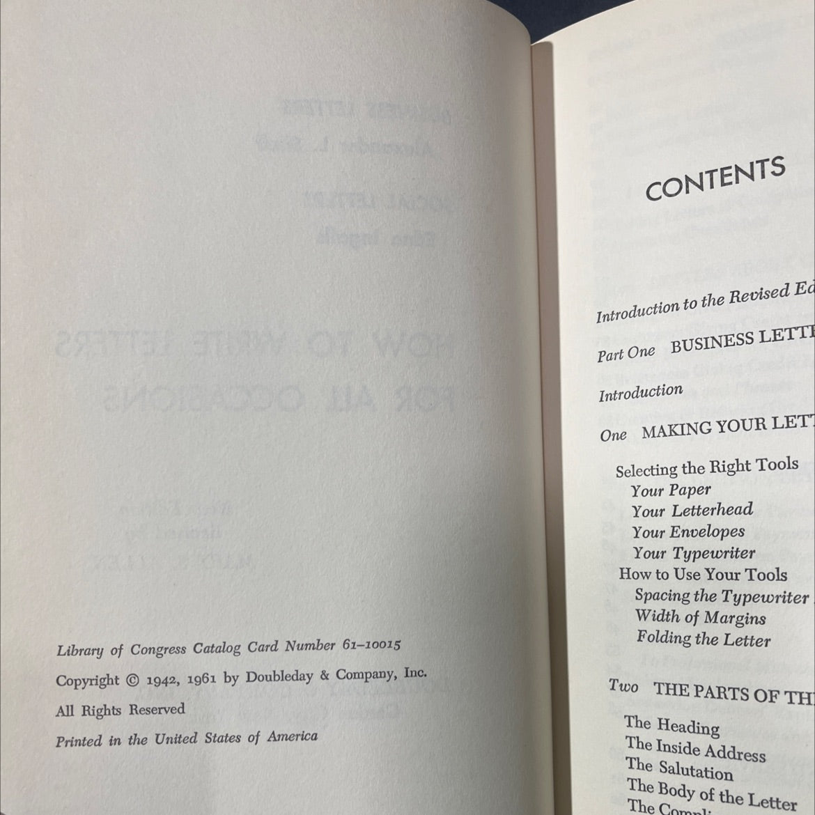 how to write letters for all occasions book, by mary s. allen, 1961 Hardcover image 3