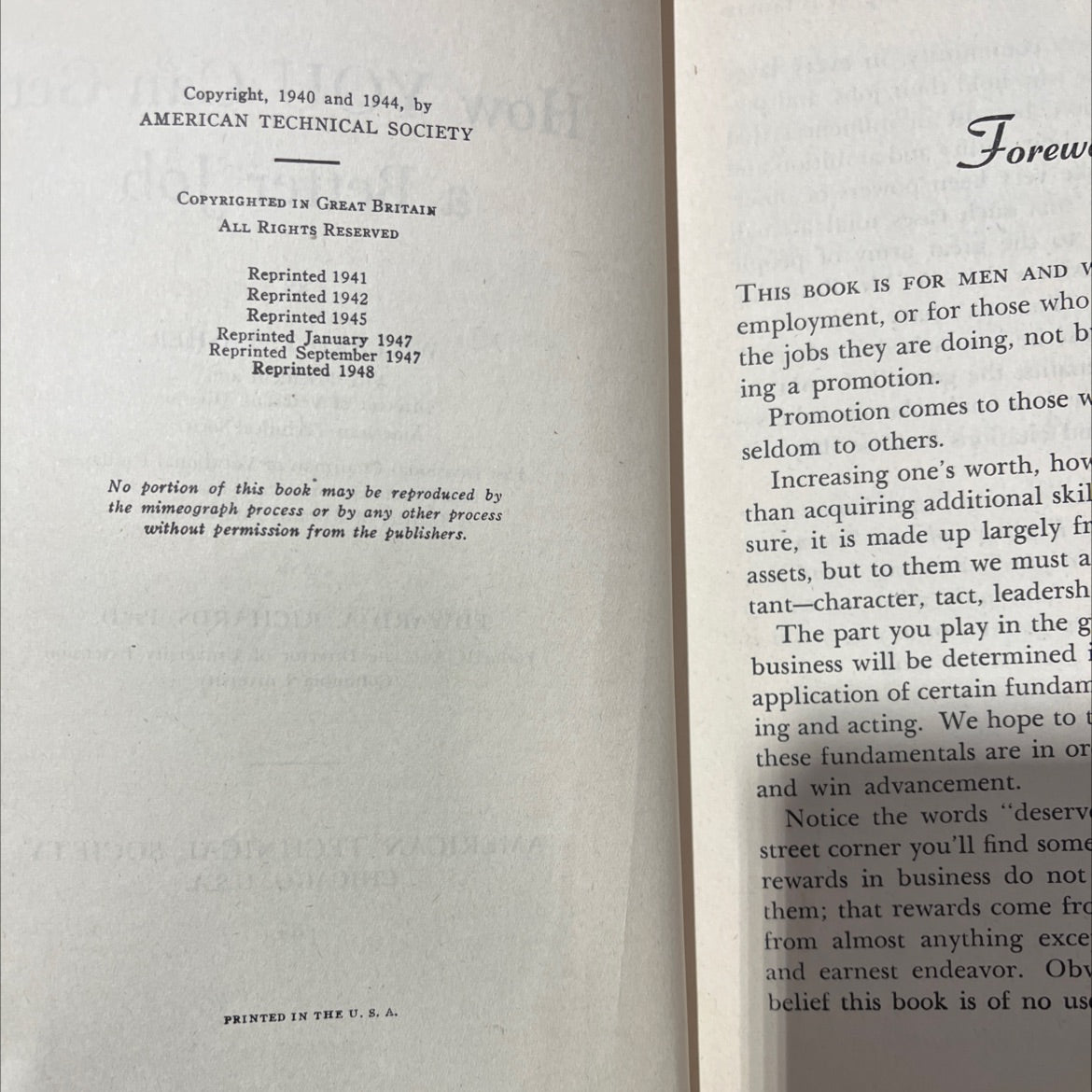 how you can get a better job book, by willard k. lasher, edward a. richards, 1948 Hardcover image 3