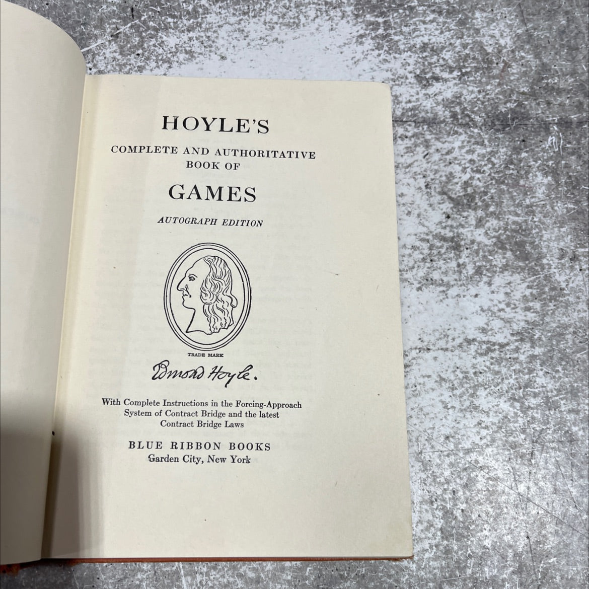 hoyle's complete and authoritative book of games book, by edward hoyle, 1940 Hardcover image 2