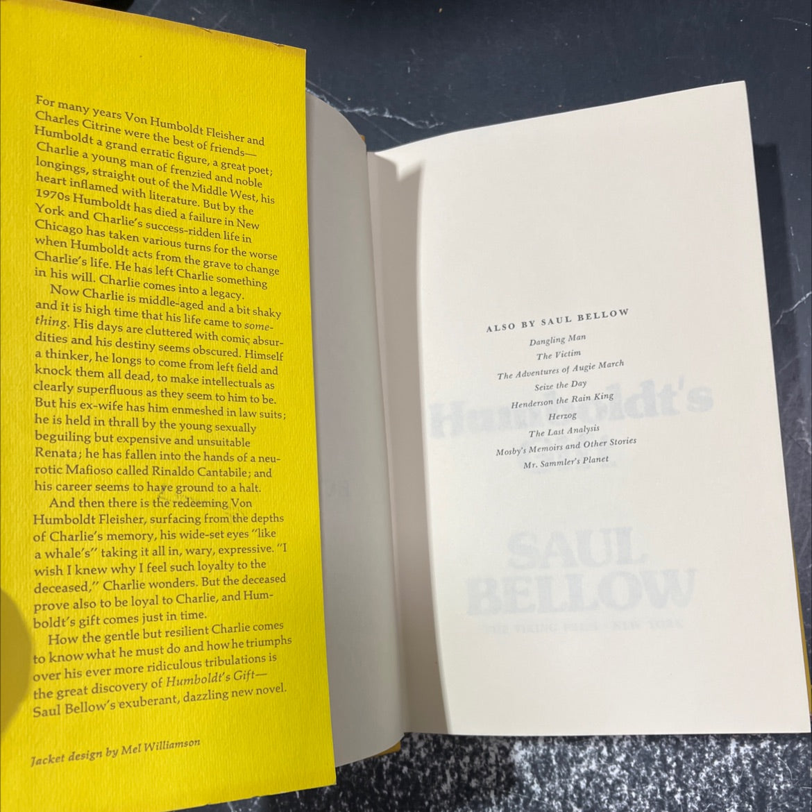 humboldt's gift book, by saul bellow, 1975 Hardcover image 4