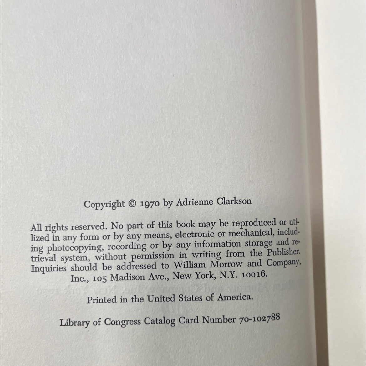 hunger trace book, by Adrienne Clarkson, 1970 Hardcover image 3